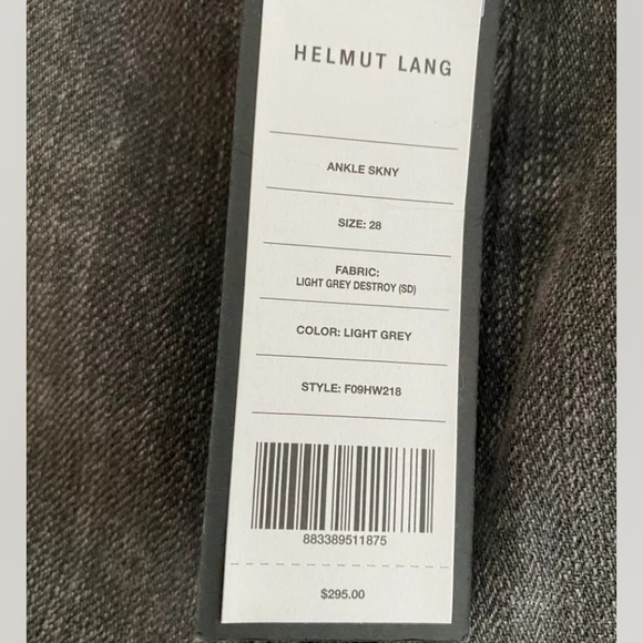 NWT Helmut Lang Jeans Sz 28 (but fits more like 26ish) - Picture 5 of 10